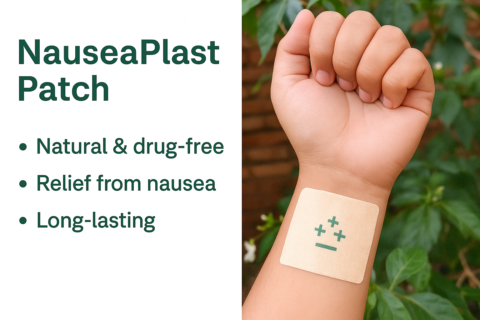 Use NauseaPlast patch